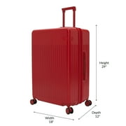 iFLY Transit 28 Expandable Hardside Spinner Large Checked Luggage, Red