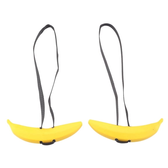 Banana Ox Horn Gym Dumbbells Barbell Bar Handle Weightlifting Hand Grip Ring Grippers Strength Training,1 pair x pull up grip,yellow