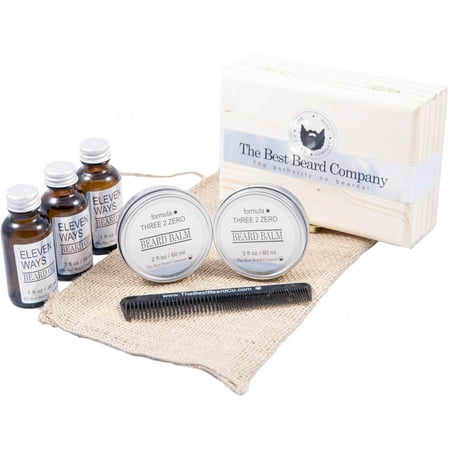 The Best Beard Company Deluxe Grooming Kit, 8 pc (Best Beard Styles For Shaved Heads)