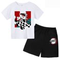 thumbnail image 3 of 2024 Verano Demon Slayer Camiseta estampada para niños 2 piezas Traje para niños y niñas Ropa de manga corta Top informal Conjunto de moda de anime, 3 of 5