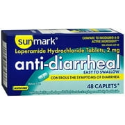 Sunmark Anti-Diarrheal Caplets, 48 Count