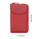 thumbnail image 4 of Cartera de cuero Bolso de hombro de cuero de PU Monedero Bolso bandolera Cartera Bolsa de almacenamiento de tarjetas de dinero, Rojo Sweethay AP001028-07, 4 of 7