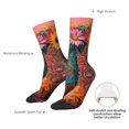 thumbnail image 4 of Picia Cowboy Boots With Flowers Print Athletic Socks for Men & Women – Cushioned Moisture-Wicking Crew Socks for Sports, Running, and Training, Soft & Breathable Size 5-11, 4 of 6