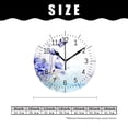 thumbnail image 2 of 14 Inch Wall Clock Battery Operated Silent Clock Decorative for Office, Kitchen, Outdoor, Living Room，Butterfly Purple Flower Multicolor, 2 of 4