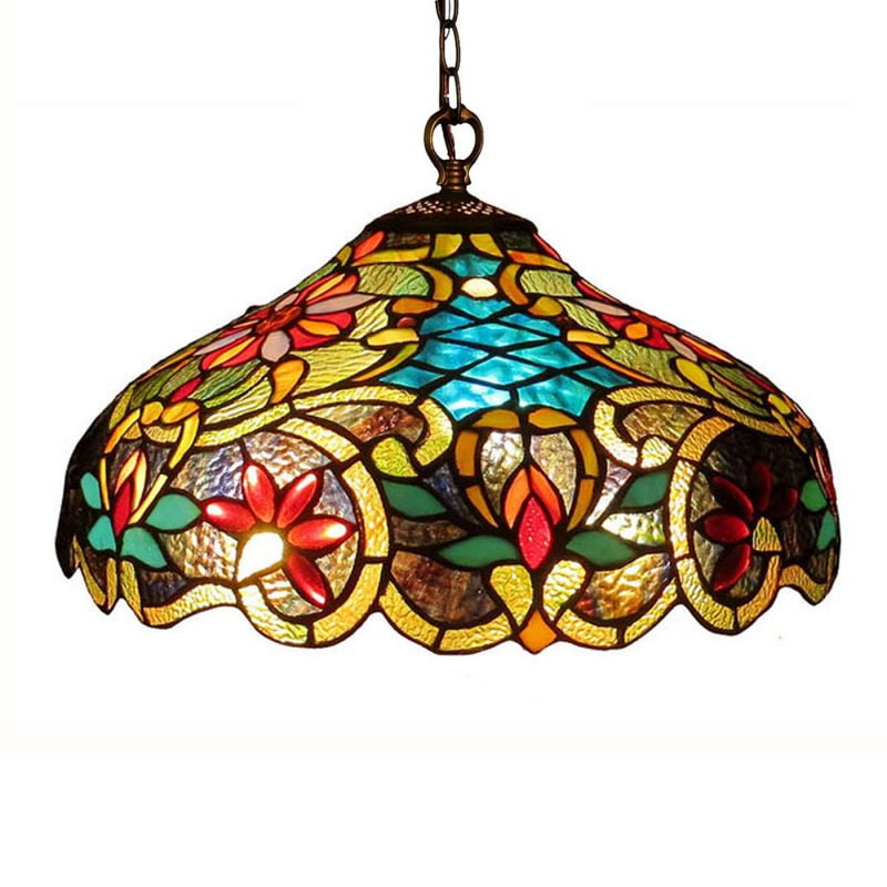 CHLOE Lighting LESLIE Tiffanystyle Victorian 2 Light Ceiling Pendant Fixture 18