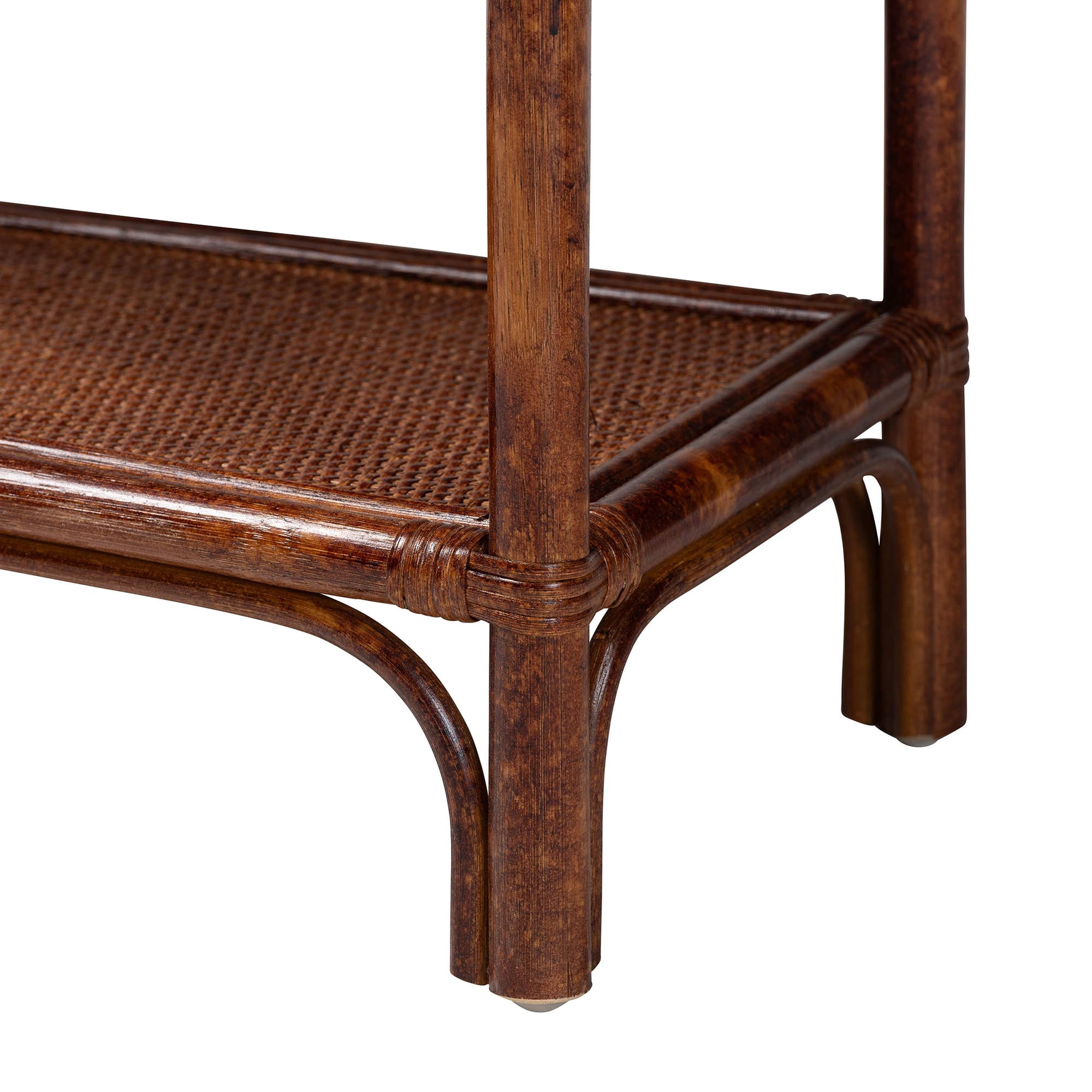 bali & pari Sebalio Boho Console Table, 49"W, Marbled Tortoise Brown