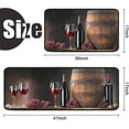 thumbnail image 3 of 2Pcs Wine Kitchen Rugs Set of 2 Floor Mats for Cooking Non Slip Waterproof Standing Kitchen Runner Mats 17\u201dx30\u201d+17\u201dx47\u201d, 3 of 6