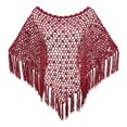 thumbnail image 4 of Kingdiese Womens Sequin Knit Triangle Shawl Fashion Tassel Asymmetric Cape Swimwear Cover Up Knit Cover Ups for Swimwear Women, Size L, 4 of 4