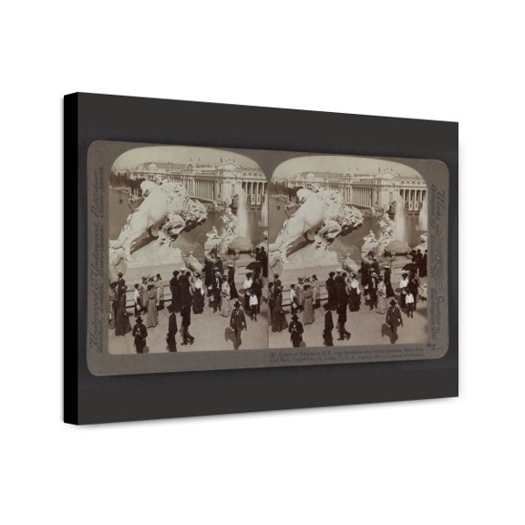 Canvas Print: Palace Of Education, View 7, N.E., Over Fountains And Heroic