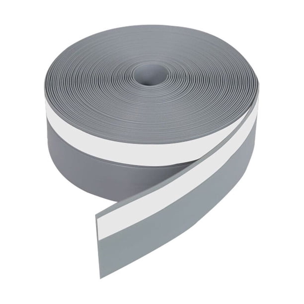 Wosthever Cinta de sellado de 5m para puerta y ventana, cinta de sellado para baño, inodoro, esquina de pared, impermeable, tira de sellado Juegos de accesorios de baño Gris 25 mm