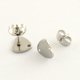 thumbnail image 1 of Non-Tarnish 304 Stainless Steel Heart Stud Earring Findings with Loop Stainless Steel Color 8x8mm Hole: 1mm pin: 0.8mm, 1 of 1