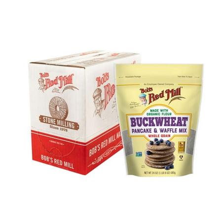 (Price/Case)Bob's Red Mill Natural Foods Inc 6171S244 Bob's Red Mill Buckwheat Pancake And Waffle Mix 24 Ounce Bag - 4 Per (The Best Buckwheat Pancakes)