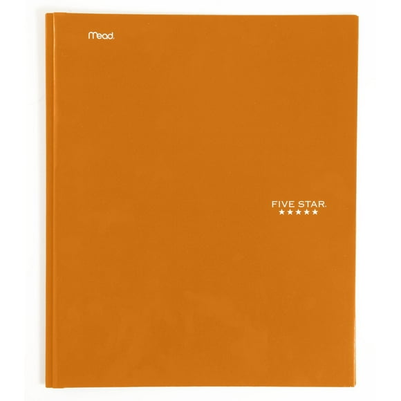 Five Star Pocket Folders - Portfolio With Prong Fasteners 11.62 X 9.62 X .25 Inches Orange (72899)