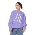 thumbnail image 5 of Effete Feline Claw Marks Scratch Unisex Garment-Dyed Sweatshirt, 5 of 8