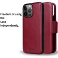 thumbnail image 2 of navor Detachable Magnetic Wallet Case Compatible with iPhone 13 Pro Max [6.7 inch] [Folio], RFID Protection Kickstand -Maroon, 2 of 7