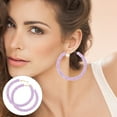 thumbnail image 3 of Sparkle Hoop Earrings Gold Sequin Circle Fashion Hoops, 3 of 5