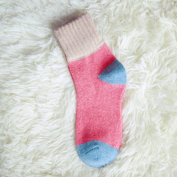 EXHUMKY 5Pairs Assorted Color Ankle Wool Breathable Socks for Casual Wear