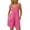 Hot Pink, variant on Women Fashion Solid Color V Neck Sleeveless Pockets Detail Short Jumpsuit One Piece Romper Comfortable Lightweight Fabric Flattering Neckline for Casual Style Green M