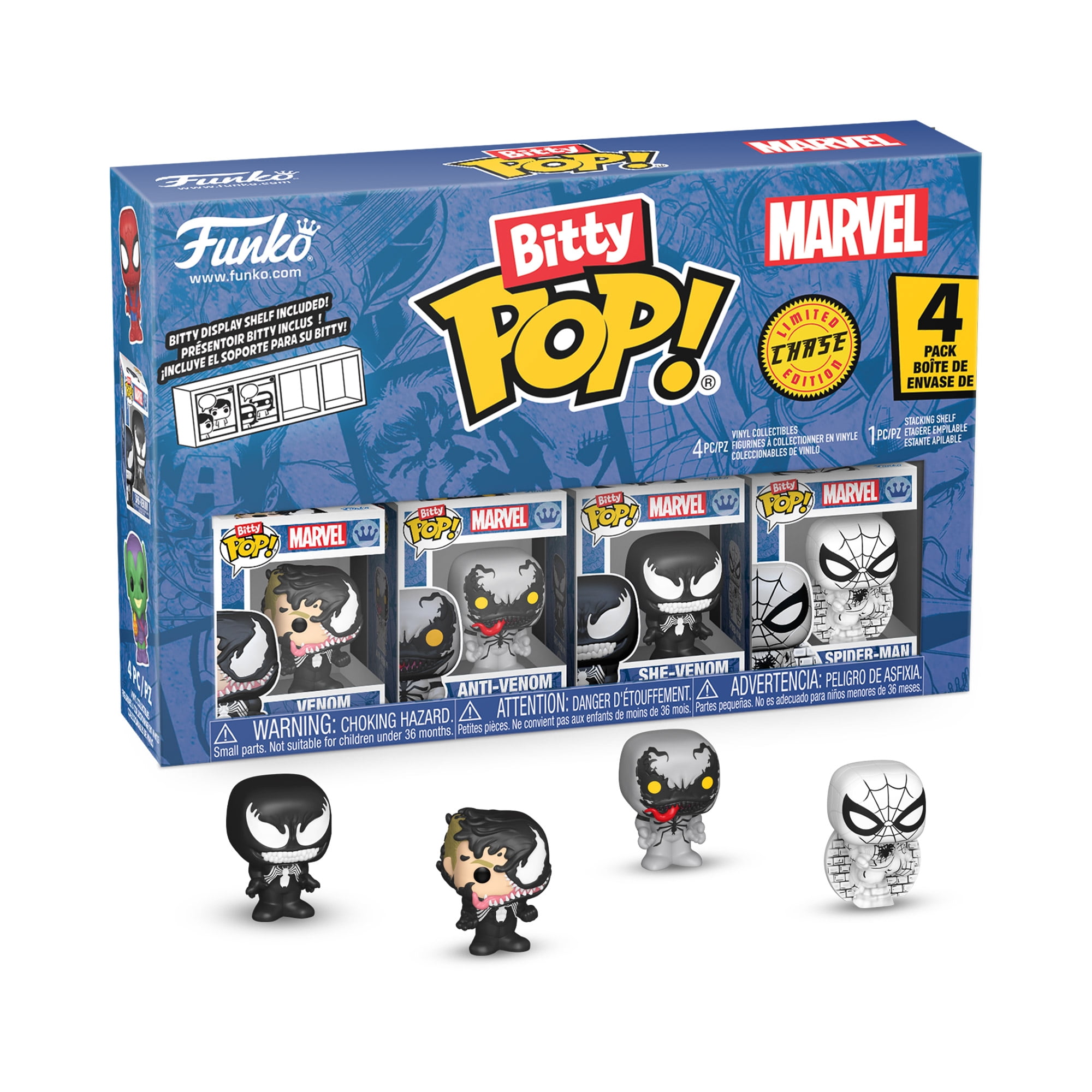 Funko Bitty POP: Spider-Man - Venom Bitty POP 4-Pack Collectible Vinyl Figures
