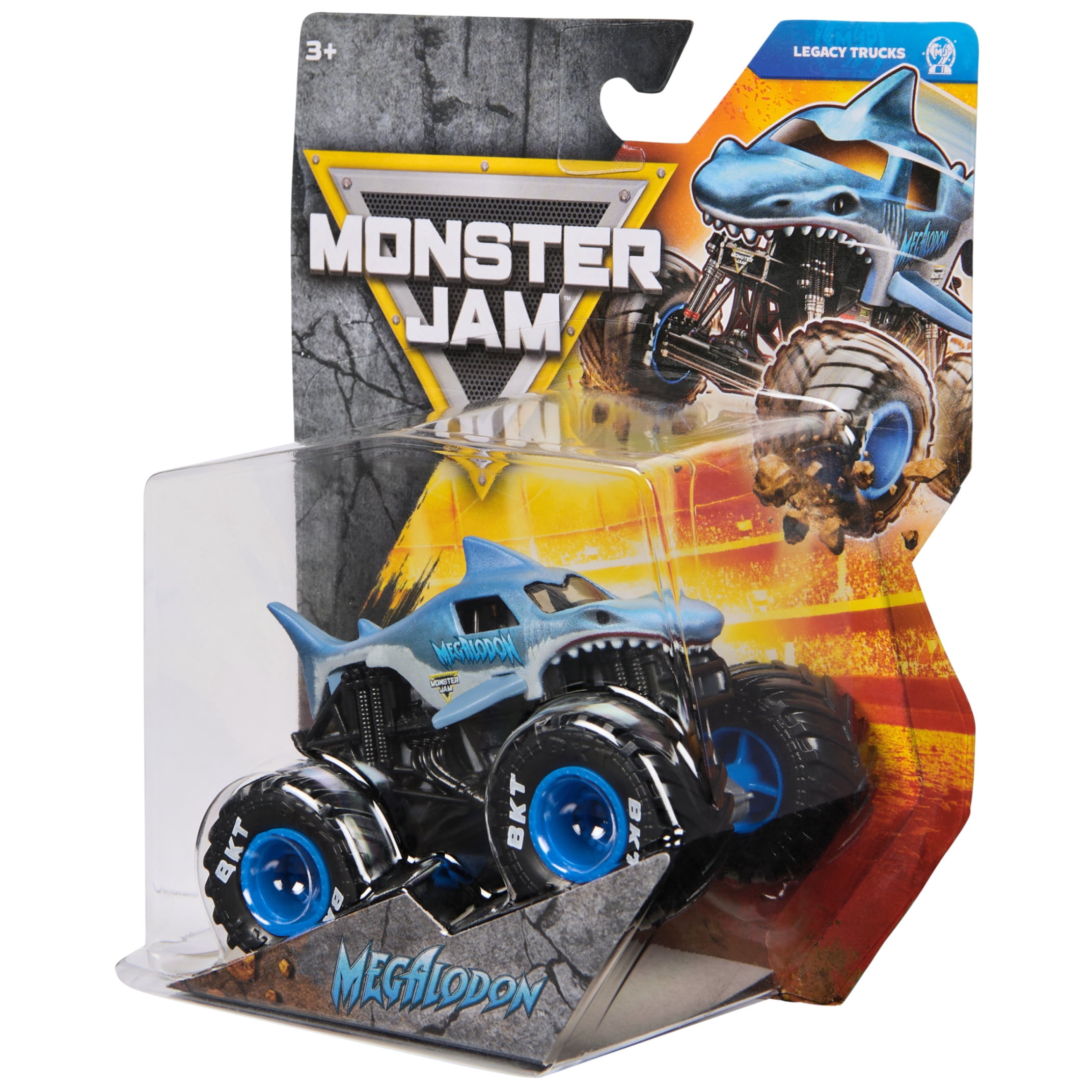 Monster Jam, Official Megalodon Monster Truck, Die-Cast Vehicle, 1:64 Scale, Kids Toys for Boys Ages 3 and up