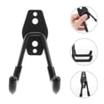 thumbnail image 3 of 2 Pcs Garage Storage Utility Hooks Wall Mount Hanging Hooks Metal U-Hooks Tool Organizer Holder (Black), 3 of 9