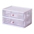 thumbnail image 1 of Organizador de escritorio con cajón para oficina, mesa, organización, compartimentos, ahorra espacio 2 Cajones Blanco, 1 of 9