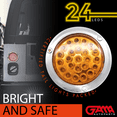 thumbnail image 4 of 2PCS 4 Inch Round 24 LED Tail Light Trailer/truck Turn Signal rear (Amber), 4 of 7