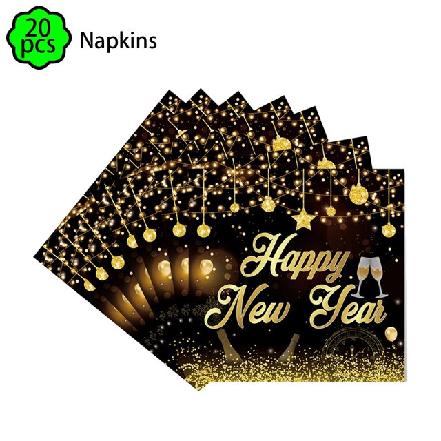 Mantel de 137x274cm para decoración del hogar, cubiertas de mesa de Feliz Año Nuevo, suministros para fiesta de Nochevieja, 1 piezas, 2024