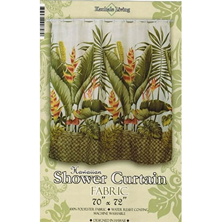 Hawaiian Tropical Fabric Shower Curtain Flower Com Hawaiian Tropical Fabric Shower Curtain Flower