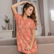 thumbnail image 3 of Fotbe The Marine Theme With Beautiful Corals Bata de Dormir para Mujer con Estampado, Camisón de Algodón de Manga Corta, Ropa de Dormir Casual, 3 of 6