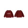 thumbnail image 3 of Gupgi Chandails Rouges pour Bébés Filles Garçons Manches Longues Col Rond Lettres Chandail Hiver Chaud Tricoté Chandail, 3 of 9