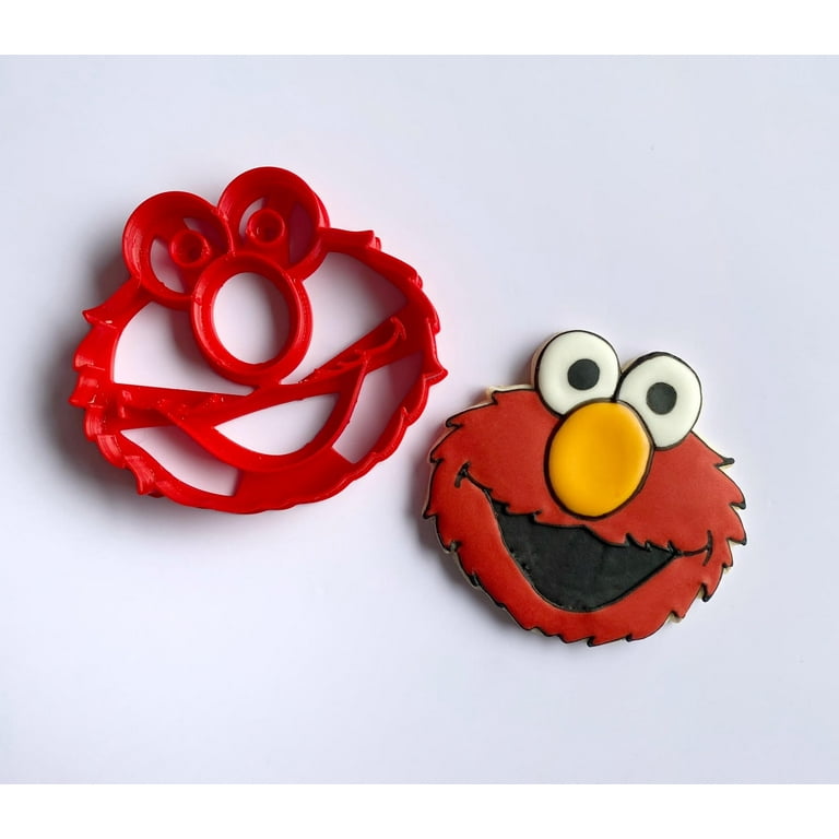 Detailed Elmo Cookie Cutter, One-Year-Old Birthday Number and Word - Red  Elmo Cartoon Character 3D Printed Cookie Cutters (2 Pack)