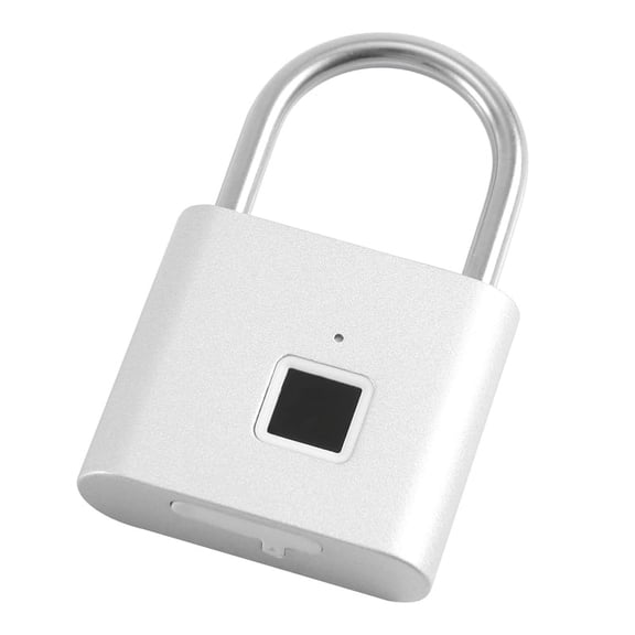 Fingerprint Padlock,Portable AntiTheft USB Charging Fingerprint Lock for Lockers, Suitcases, Backpacks Etc Can Support