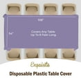 thumbnail image 5 of Exquisite Lavender Plastic Tablecloth Cover - 54" x 108" - Heavy Duty - Disposable - 2 Pack, 5 of 6