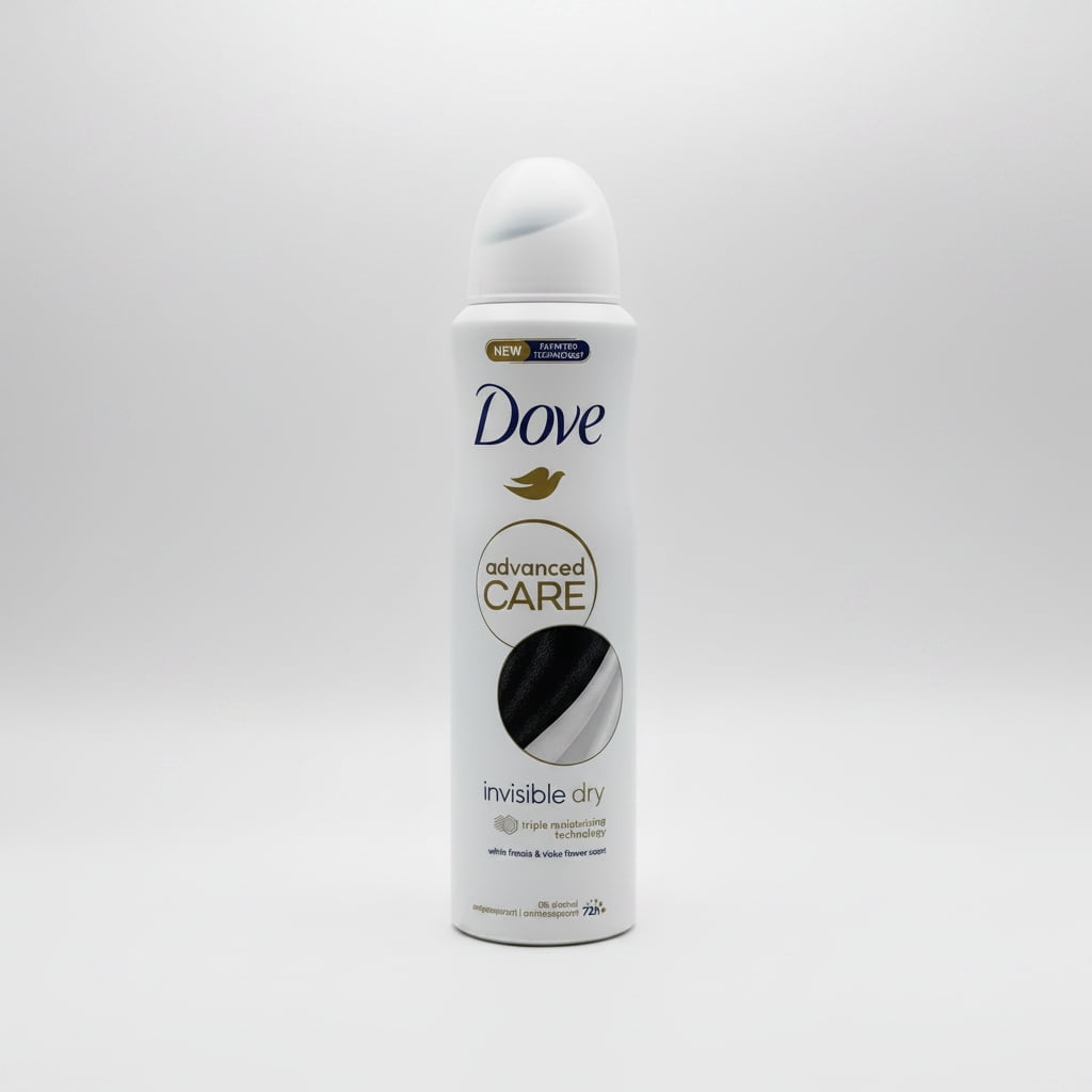 Dove Advanced Care Invisible Dry Antiperspirant Spray for Women, 72H Protection, 150 ml (6 Pack), Anti-White Marks & 0% Alcohol