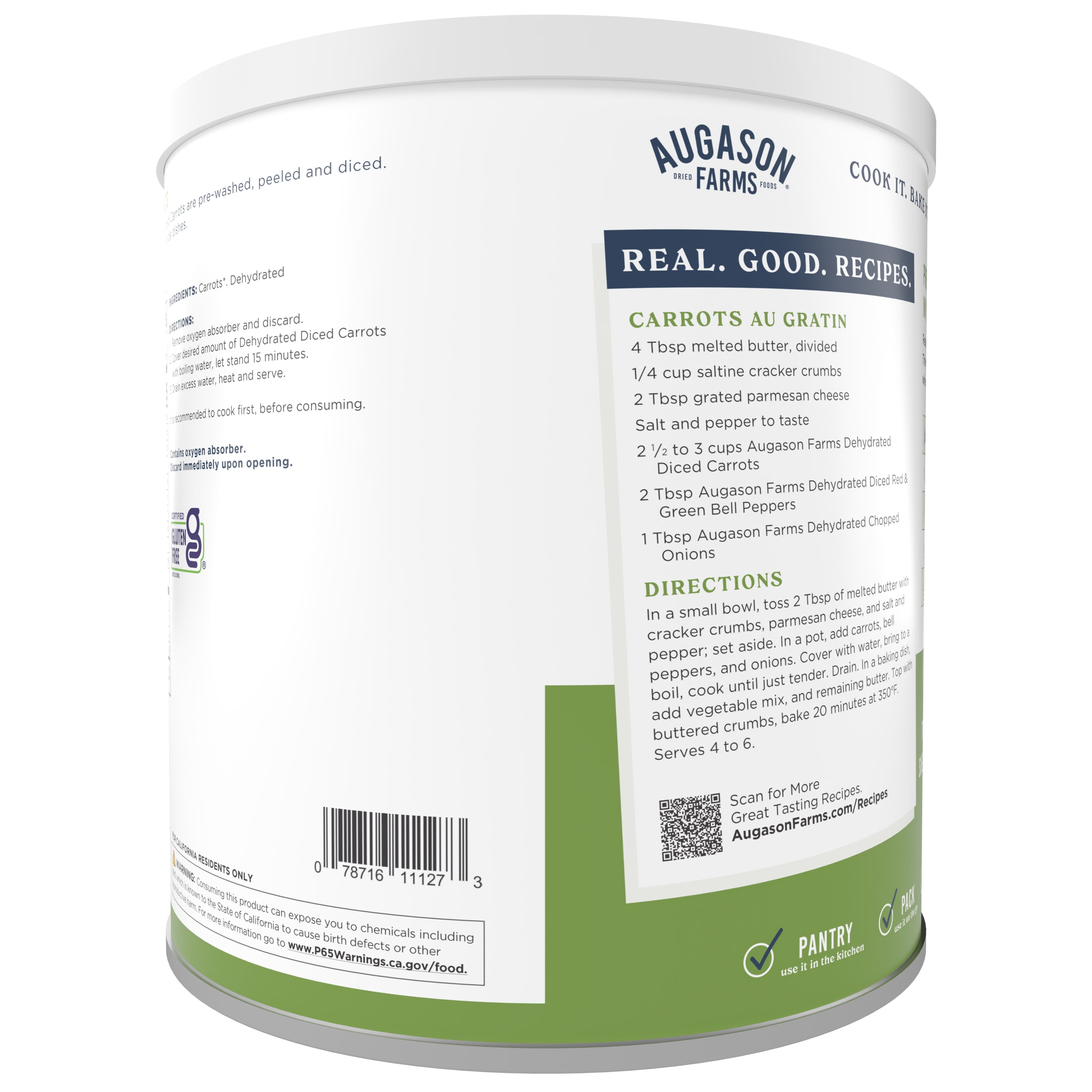 Ready Harvest Freeze Dried Green Beans - #10 Can, 25-Year Shelf Life, Emergency & Camping Food