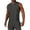 Dark gray, variant on Langwyqu Summer Sleeveless Men Solid Color Tank Tops Sport Muscle Crewneck Shirt