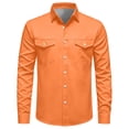 thumbnail image 6 of Men's Classic Fit Long Sleeve Button Up Shirt Breathable Cotton Blend Western Style Top for Daily & Outdoor Wear, 6 of 8