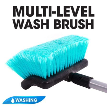 Microfiber Washing Brush Car 13" Heavy-Duty Tri-Angle Wash Brush Head Gray 