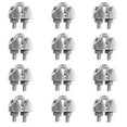thumbnail image 1 of MasteelfCA 12pcs Steel Wire Rope Cable Clip Stainless Steel U Type Wire Rope Clamp, 1 of 7