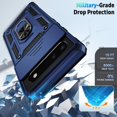 thumbnail image 4 of for Google Pixel 6 Case with Camera Lens Cover HD Screen Protector, 10 FT Military Grade Drop Protection, Magnetic Ring Holder Kickstand Protective Phone Case, Navy Blue, 4 of 6