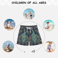 thumbnail image 6 of FORMRS Boys Swim Trunks Quick Dry Mesh Liner Boardshorts Sizes XS-XL, Navy Blue Peacock Pattern, 6 of 7