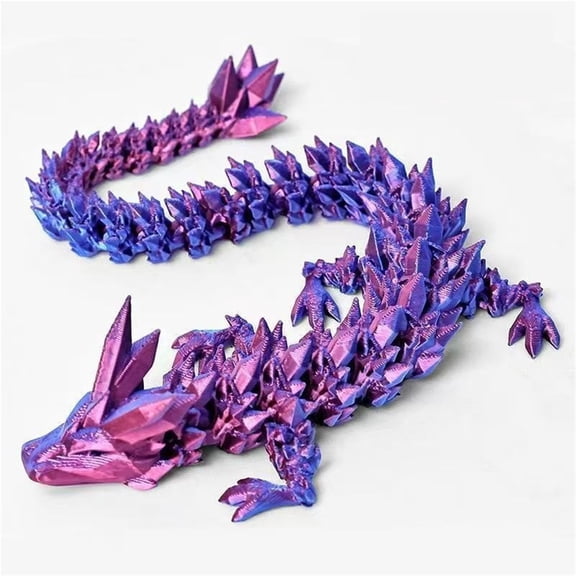 1pc Purple Size: 30cm 3D Printed Dragon Egg Crystal Dragon Home & Car Ornament Dragon Gift Set Figurine Gift