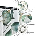 thumbnail image 5 of Sage Green Leaf Shower Curtain, Green and Gold Eucalyptus Leaf Botanical Watercolor Plants Spring Bathroom Curtain Waterproof Fabric Machine Washable with Hooks, 72" Wx84 L, 5 of 6
