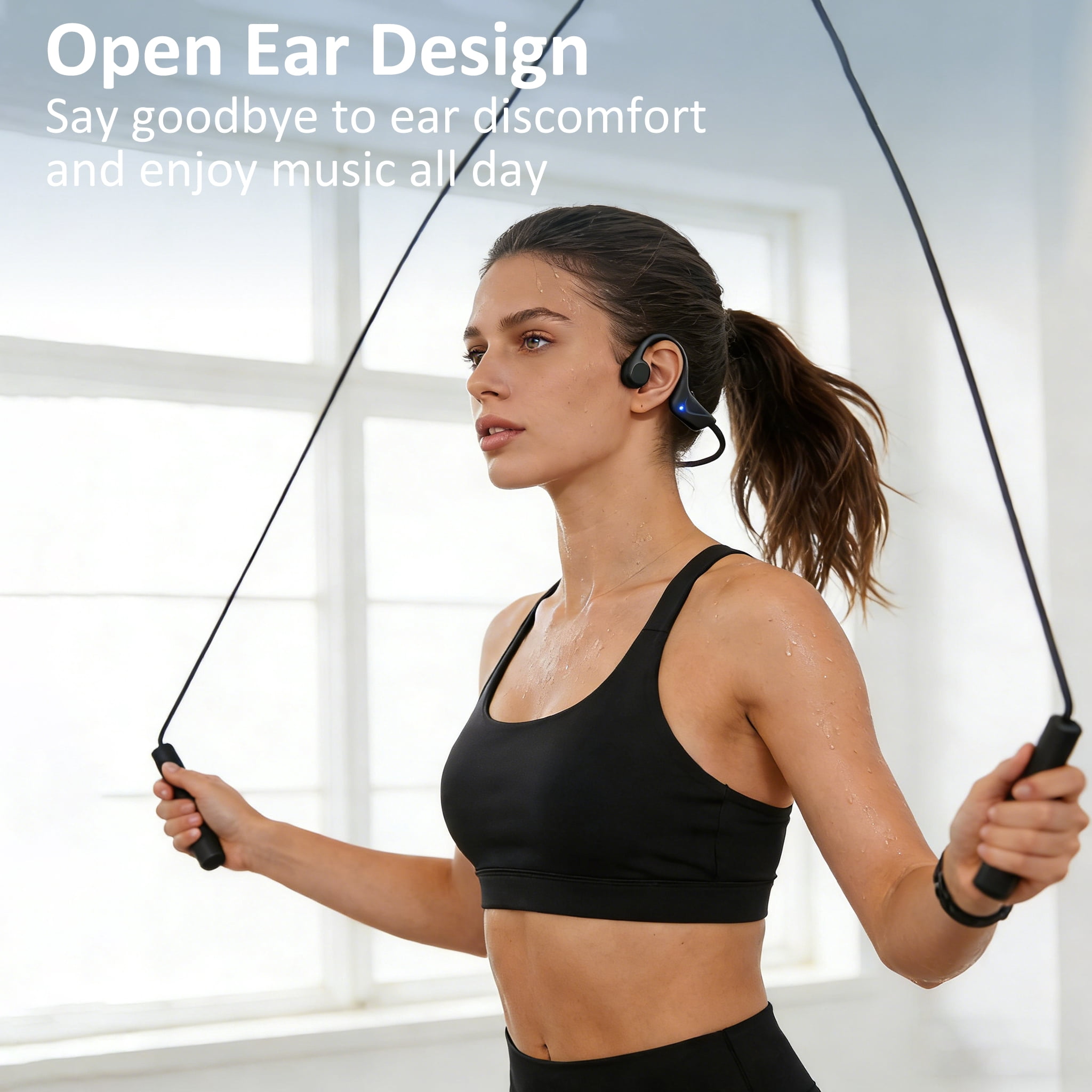 GKEAPZA Bone Conduction Headphones ,Wireless Open Ear Headphones with Mic,Bluetooth ,10H Playtime & IPX5 Waterproof,Sports Headphone for Running & Outdoor