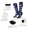 thumbnail image 3 of Naloa Skull flower leaf purple Thigh High Socks Extra Long Stretchy Sock Women Over Knee High Opaque Stocking Daily Wear, 3 of 6