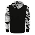 thumbnail image 3 of CONFREE Men's Hoodies Patchwork Camo Prints Hoodies For Men Half Zip Long Sleeve Fleeced Casual Pullover Hooded Sweatshirts With Pockets, 3 of 5