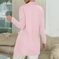thumbnail image 3 of Lightweight Cardigans for Women with Two Pockets Open Front Long Sleeve Casual Cardigan Jacket Tops Blouses (XL, Pink), 3 of 7