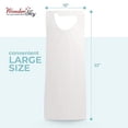thumbnail image 5 of Disposable Adult Bibs for Eating | 50-Pack | White Large Tie Back Apron Bib for Senior Men, Elderly Women, and Adults for Medical and Nursing Home Care | Leak-Proof Clothing Protectors, 5 of 8