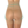 thumbnail image 4 of Calzitaly High Waist Tights Control Top Shaping Nylons, 20 Denier Pantyhose (S, SOLEIL), 4 of 6